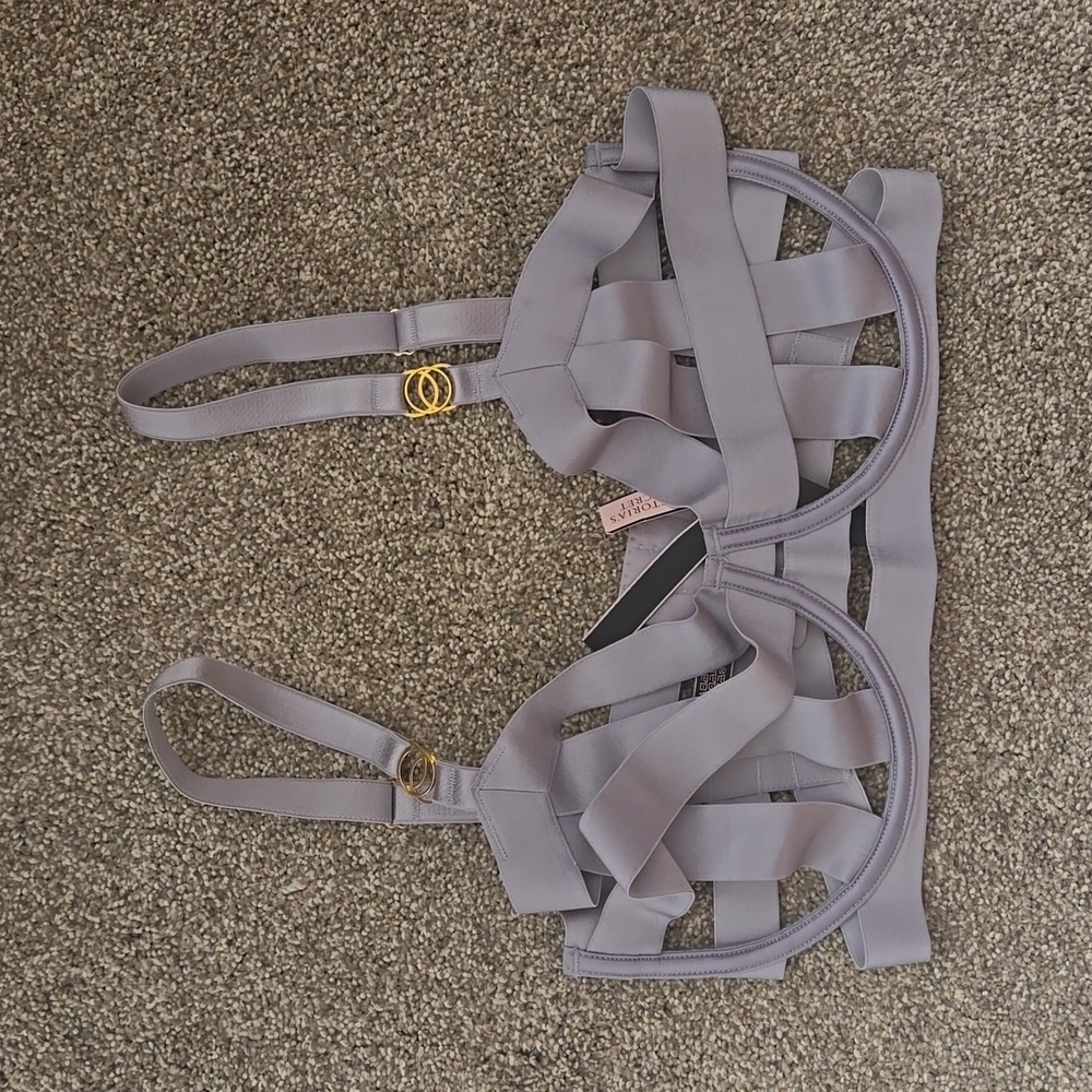 Victoria Secret Bondage Bra Silver 32DDD